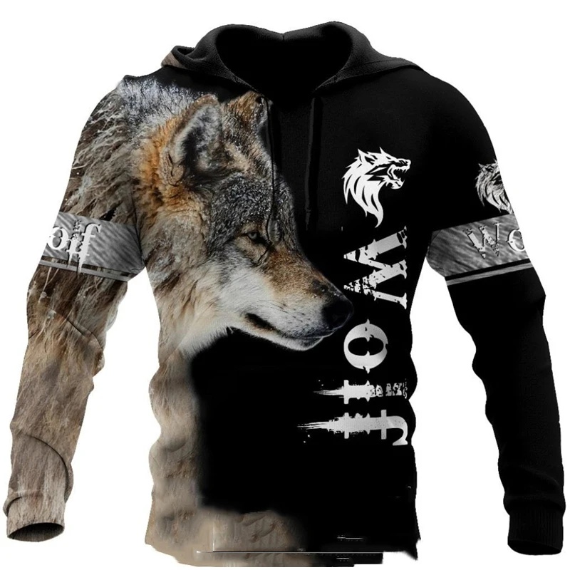 Wolf Printed Hoodies Men 3d Ho - đánh giá và giá Streetwear Brand Hoodies