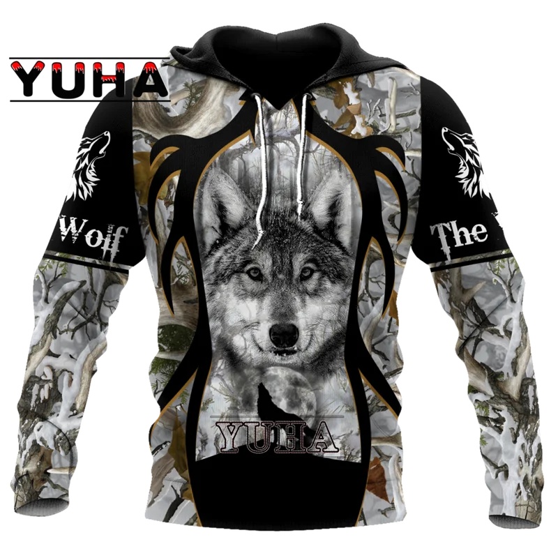 Wolf Printed Hoodies Men 3d Ho - đánh giá và giá Streetwear Brand Hoodies