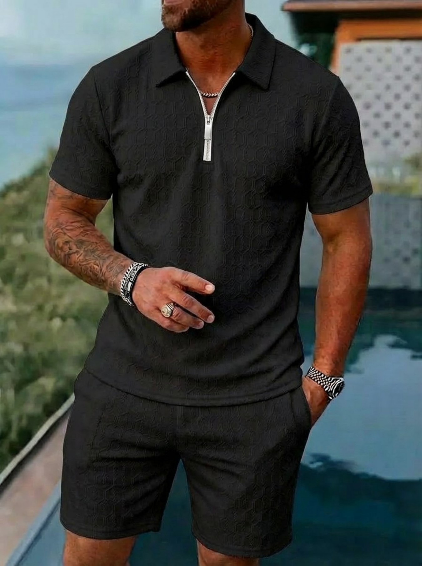 Summer New Men's Fashion Zippe - đánh giá và giá Streetwear Zipper