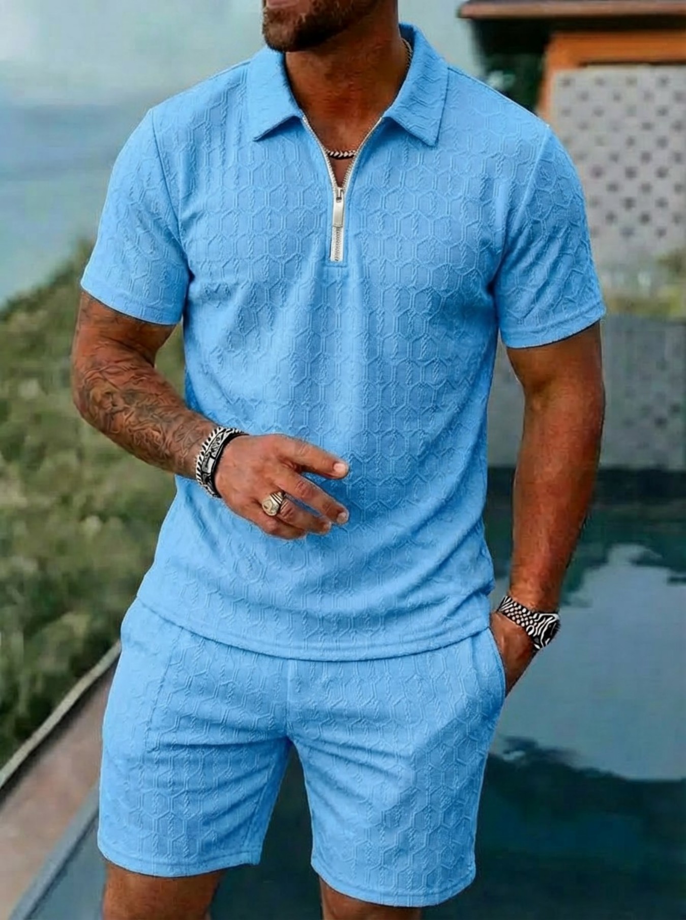 Summer New Men's Fashion Zippe - đánh giá và giá Streetwear Zipper