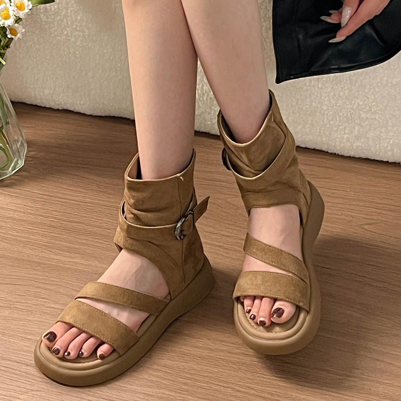 Women Open Toe Buckle Ankle Bo - đánh giá và giá Streetwear Zipper